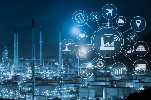 An Industry 4.0 graphic representing Sercks agreement with Emerson.