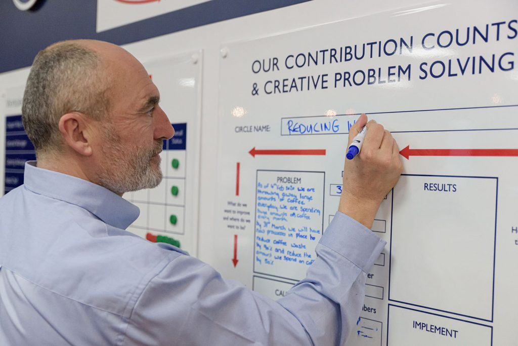 Unipart employee using the Unipart Way to improve environmental sustainability.